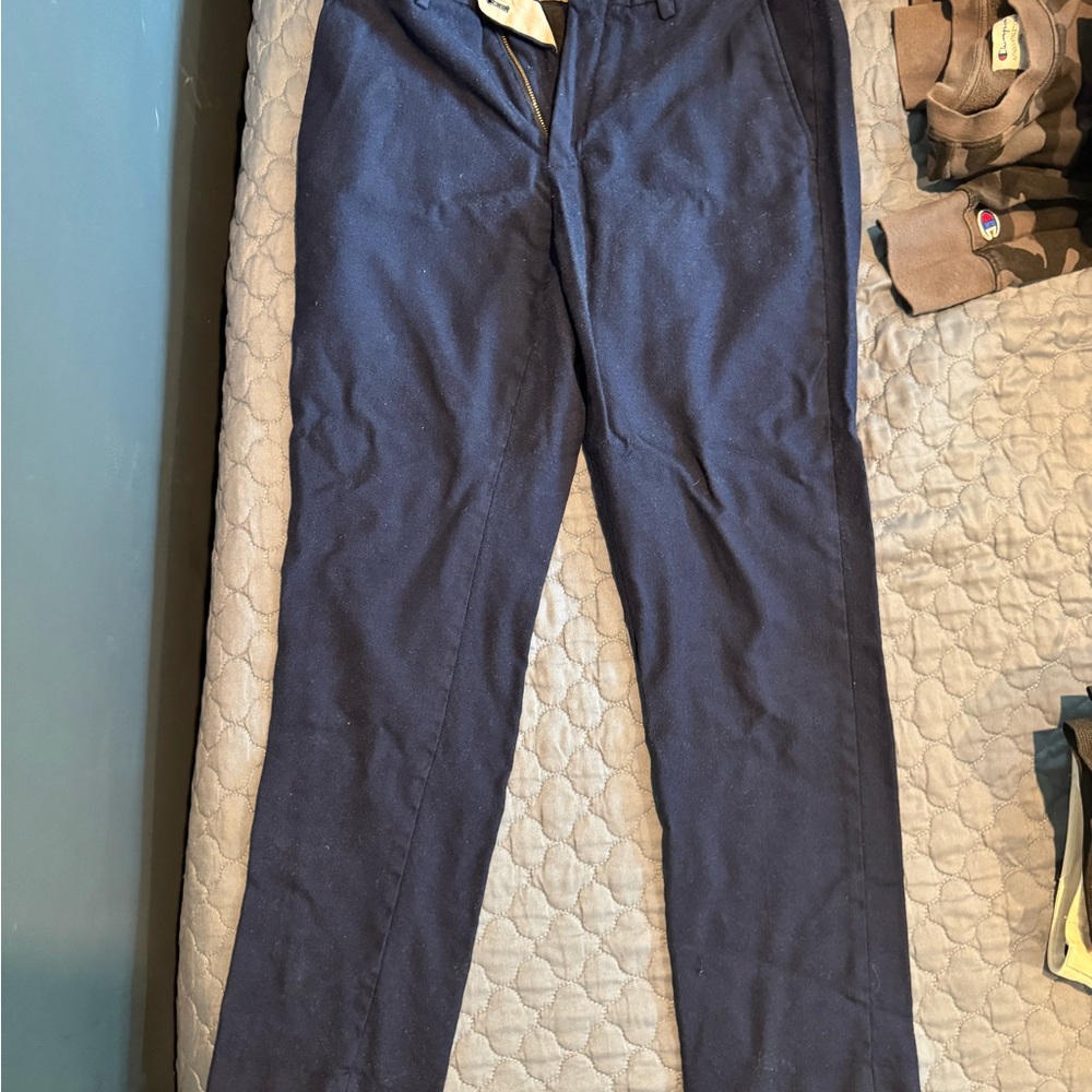 Men's Navy J Crew Wool Pants